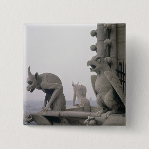 Chapa Cuadrada Gargoyles en la barandilla del grande