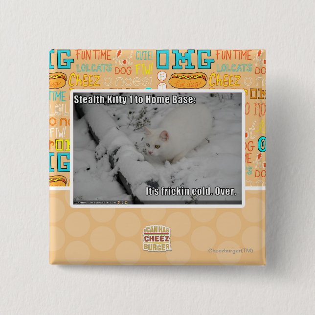 Chapa Cuadrada Gatito 1 de la cautela (Anverso)