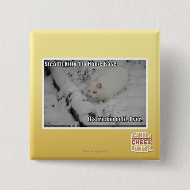 Chapa Cuadrada Gatito 1 de la cautela (Anverso)