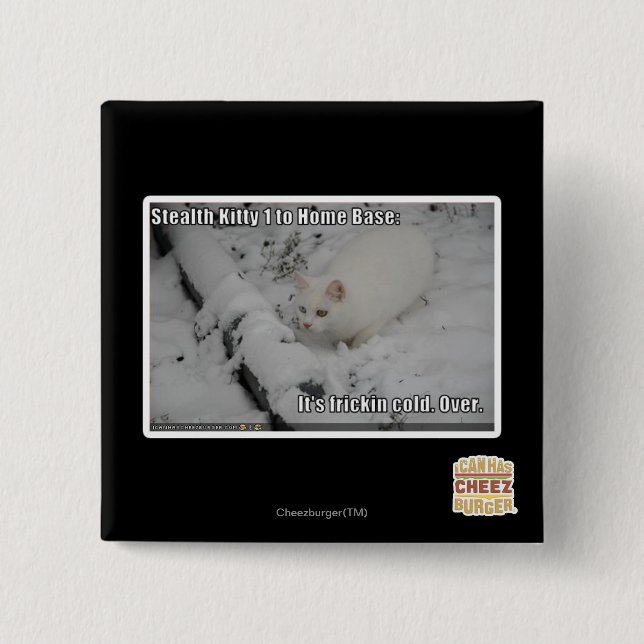 Chapa Cuadrada Gatito 1 de la cautela (Anverso)