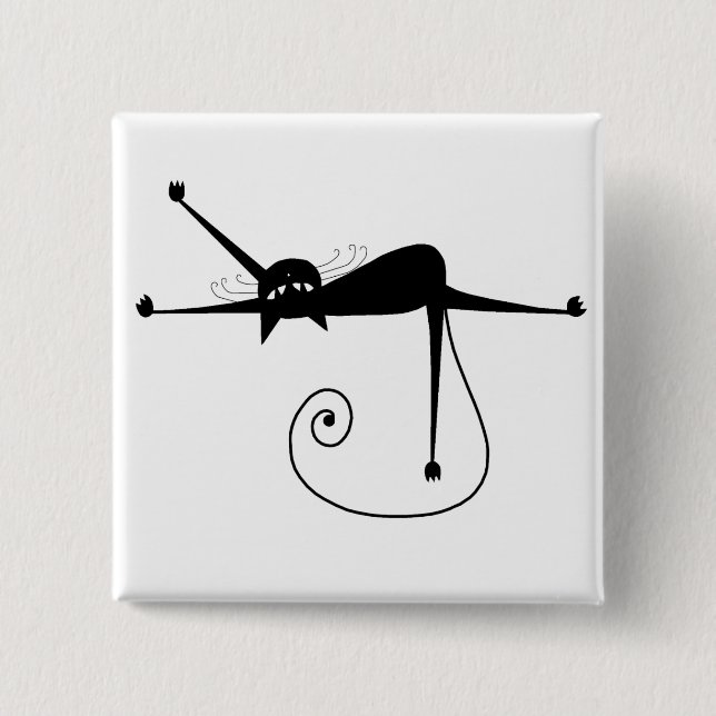 Chapa Cuadrada Gatito banal negro 7 (Anverso)