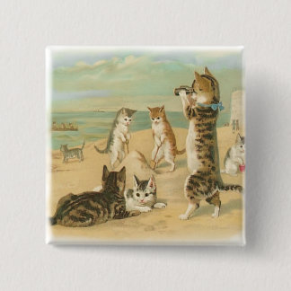 Chapa Cuadrada Gatitos de la playa
