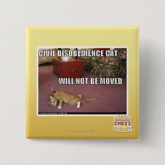 Chapa Cuadrada Gato de la desobediencia civil