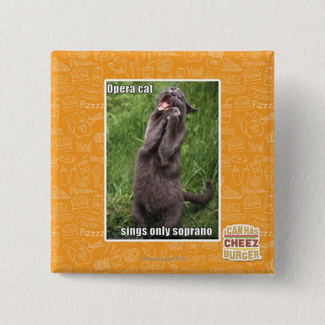Chapa Cuadrada Gato de la ópera (Anverso)