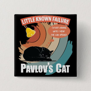Chapa Cuadrada Gato de Pavlov - Psicología divertida