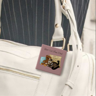 Chapa Cuadrada Gato del día de la madre