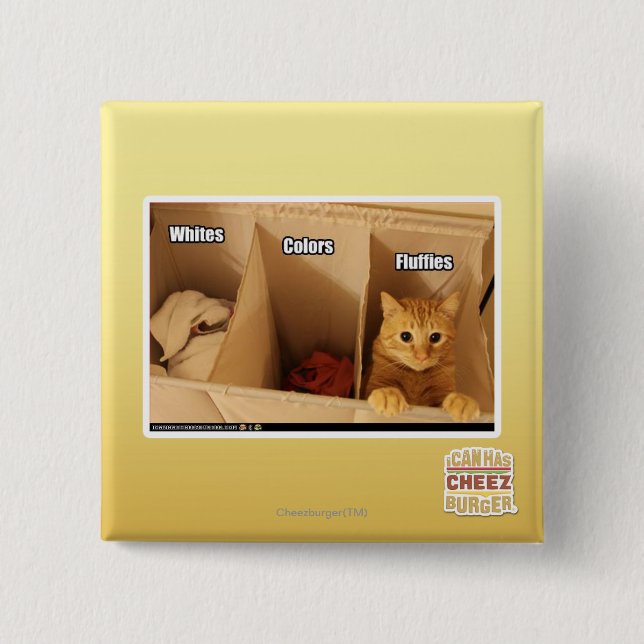 Chapa Cuadrada Gato del lavadero (Anverso)