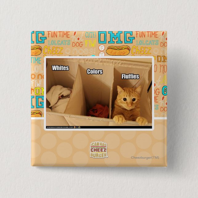 Chapa Cuadrada Gato del lavadero (Anverso)