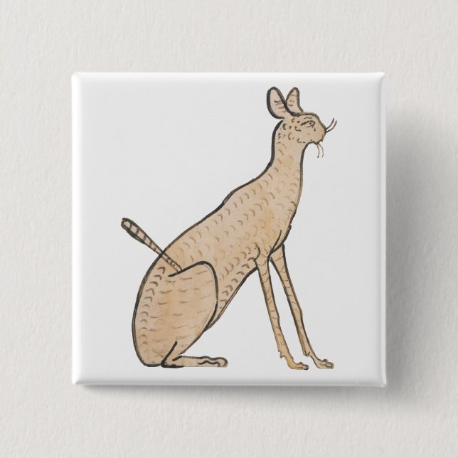 Chapa Cuadrada Gato egipcio (Anverso)