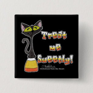 Chapa Cuadrada Gato en el maíz dulce me trata dulcemente