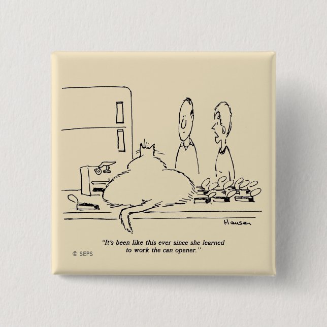 Chapa Cuadrada Gato gordo (Anverso)