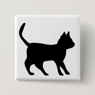 Chapa Cuadrada Gato negro