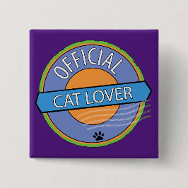 Chapa Cuadrada Gato Oficial Lover