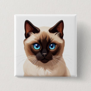 Chapa Cuadrada Gato siamés