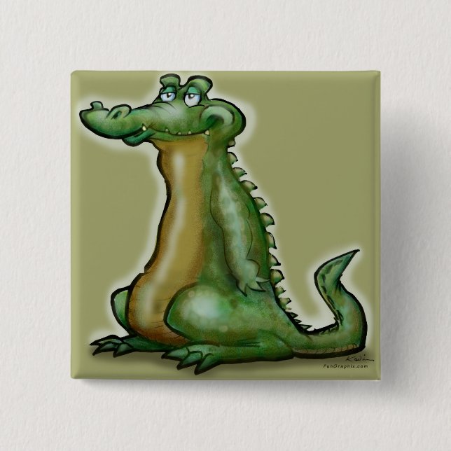 Chapa Cuadrada Gator Dude (Anverso)
