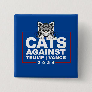 Chapa Cuadrada Gatos contra Trump Vance