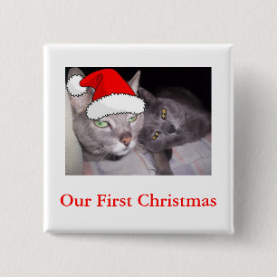 Chapa Cuadrada Gatos navidades