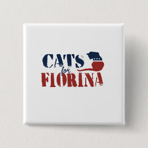 Chapa Cuadrada Gatos para Carly Fiorina