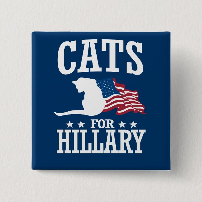 CHAPA CUADRADA GATOS PARA HILLARY (Anverso)
