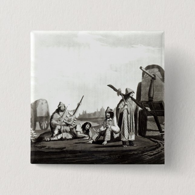 Chapa Cuadrada Gauchos de Tucumán, 1820 (Anverso)