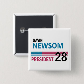 Chapa Cuadrada Gavin Newsom 2028