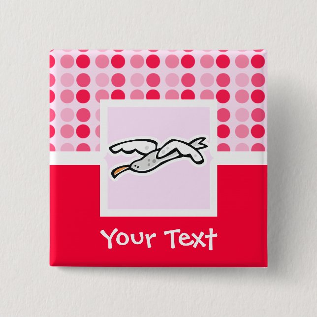 Chapa Cuadrada Gaviota linda (Anverso)