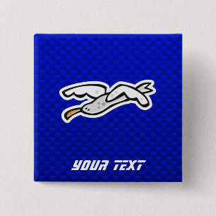 Chapa Cuadrada Gaviota linda; Azul