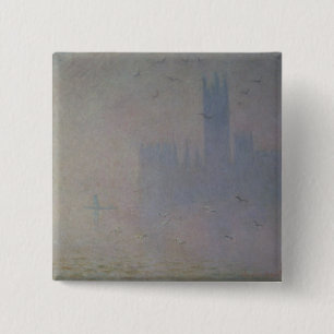 Chapa Cuadrada Gaviotas de Claude Monet el   sobre casas del