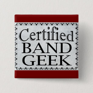 Chapa Cuadrada Geek de banda certificada