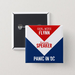 Chapa Cuadrada Gen Mike Flynn Presidente del pánico en la Cámara 