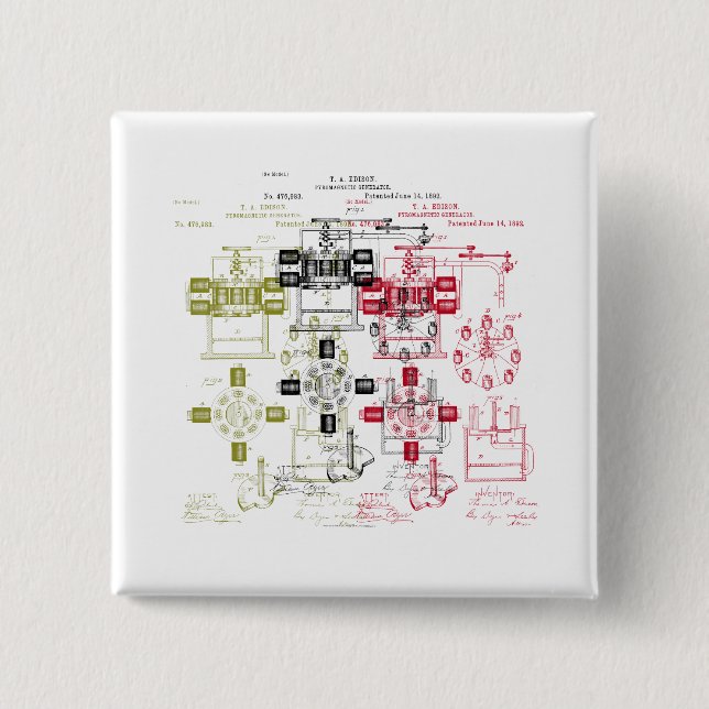 Chapa Cuadrada Generador de Edison (Anverso)