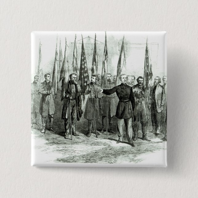 Chapa Cuadrada General Custer (Anverso)