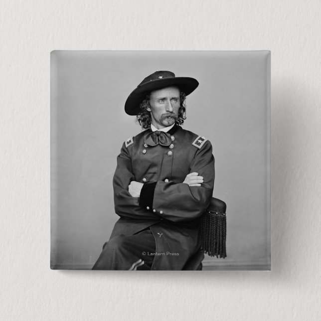 Chapa Cuadrada General George Custer 1 (Anverso)