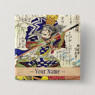 Chapa Cuadrada General japonés del guerrero del samurai del
