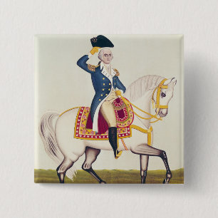 Chapa Cuadrada General Washington en un cargador blanco, c.1835