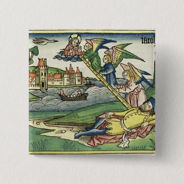 Chapa Cuadrada Génesis 28 la escalera de 10 Jacob, de la (Anverso)