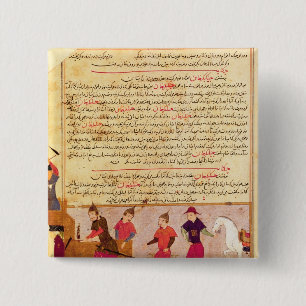 Chapa Cuadrada Genghis Khan y sus hijos por el al-Dinar de Rashid