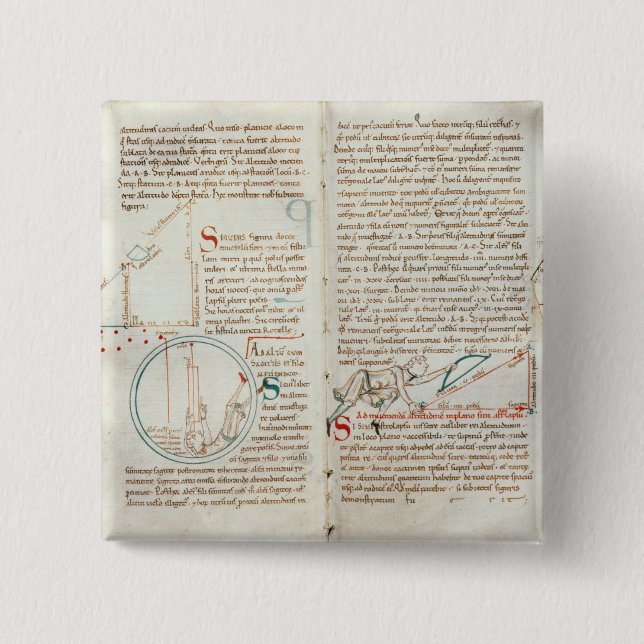 Chapa Cuadrada Geometría f.32 y 33 del ms 235, de un 'd'Astron (Anverso)