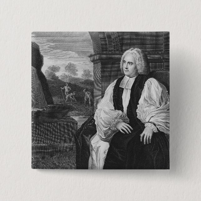 Chapa Cuadrada George Berkeley reverendo adecuado (Anverso)