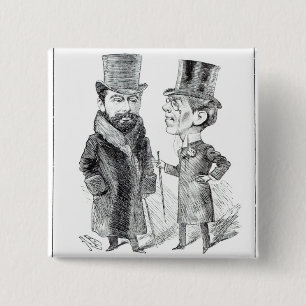 Chapa Cuadrada George Grossmith Jnr. y Richard D'Oyly Carte