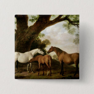 Chapa Cuadrada George Stubbs el dos yeguas y un potro, 1774 de