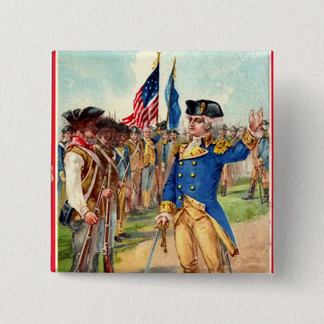 Chapa Cuadrada George Washington Patriotic (Anverso)