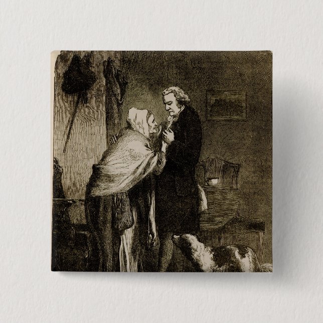 Chapa Cuadrada George Washington y su madre (Anverso)