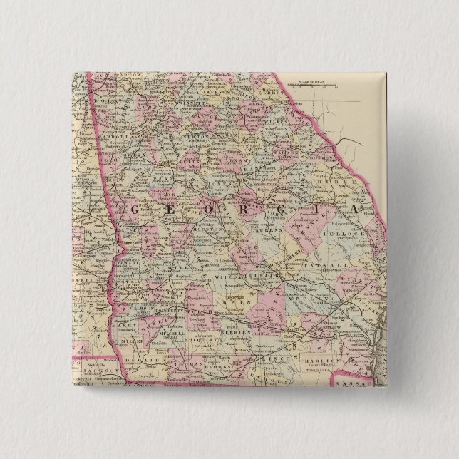 Chapa Cuadrada Georgia, Alabama (Anverso)