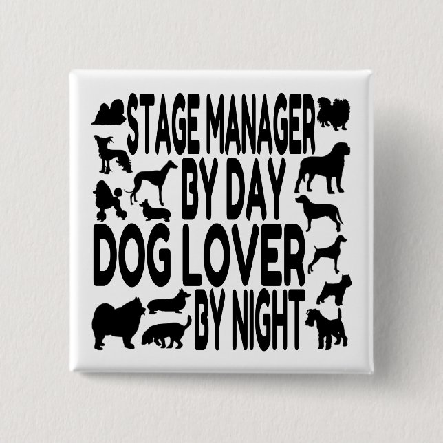 Chapa Cuadrada Gestor de etapas de Dog Lover (Anverso)