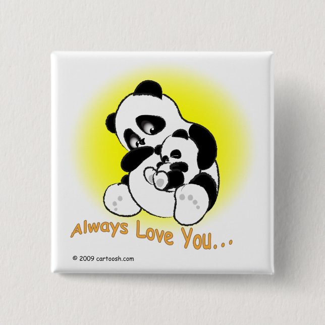 Chapa Cuadrada gigglePanda para el día de madre (Anverso)