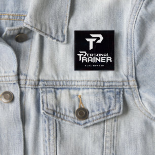 Chapa Cuadrada Gimnasio de entrenador personal Personalizado