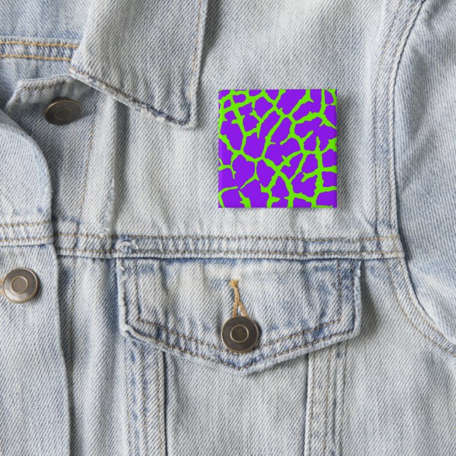 Chapa Cuadrada Giraffe Print Mint Amethyst (In situ)
