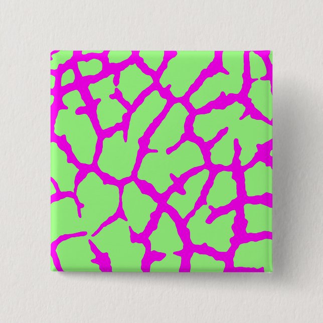 Chapa Cuadrada Giraffe Print Mint Fuchsia (Anverso)
