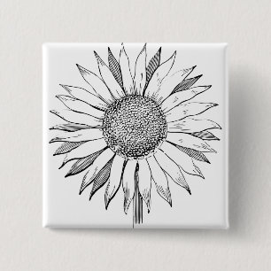 Chapa Cuadrada Girasol ilustrado